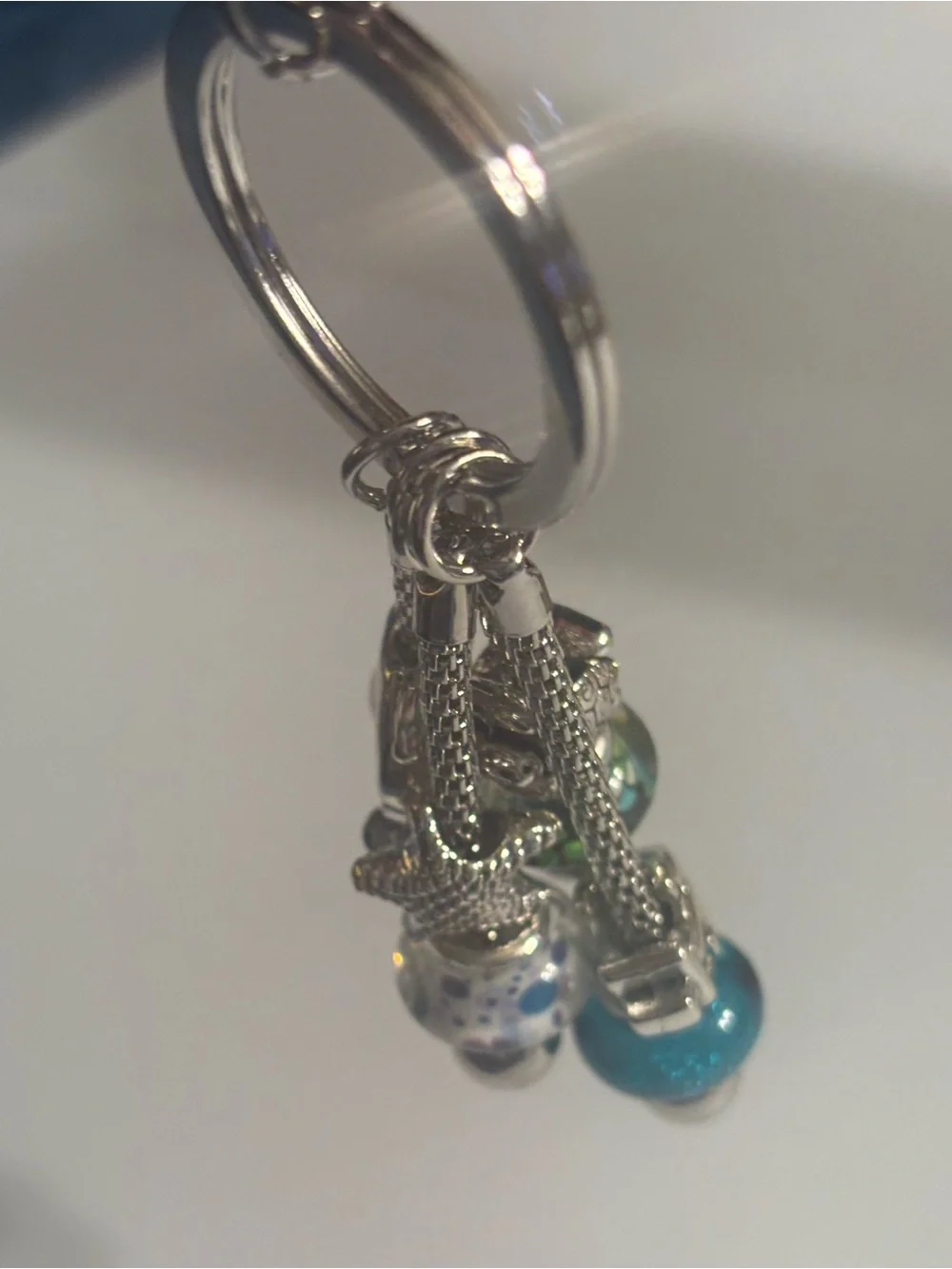 Kohl's Light Blue Mini Top-Handle Bag with Charm Cluster